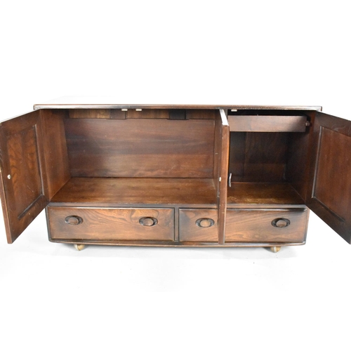 506 - An Ercol Sideboard with Two Base Drawers, 131cms Wide