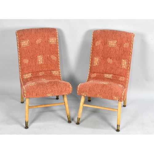 523 - A Pair of Reupholstered Nursing Chairs