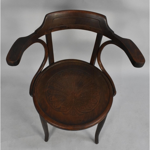 524 - A Penny Seated Bentwood Tub Armchair