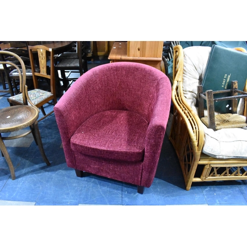 528 - An Upholstered Tub Chair