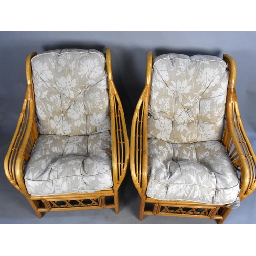 529 - Two Conservatory Bamboo Framed Armchairs