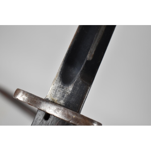 75 - A German Third Reich Bayonet for MP34 Rifle by Simson of Suhl, Numbered A3379