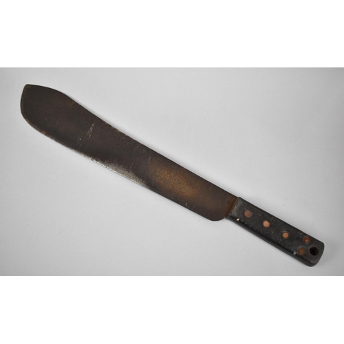 77 - A WWII Period Machete, Blade Stamped JJL 1944 and with War Department Crows Foot Mark