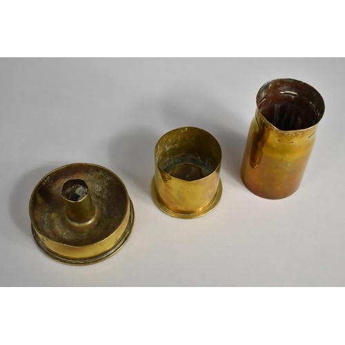 81 - A Collection of Brass Shell Base Sections Dated 1914 and 1915