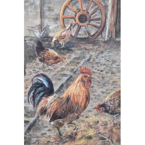 137 - A Framed Pastel Depicting Stable Scene, 