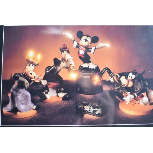 172 - A Framed Classic Walt Disney Collection Poster Depicting Various Ornaments, 65x28cms