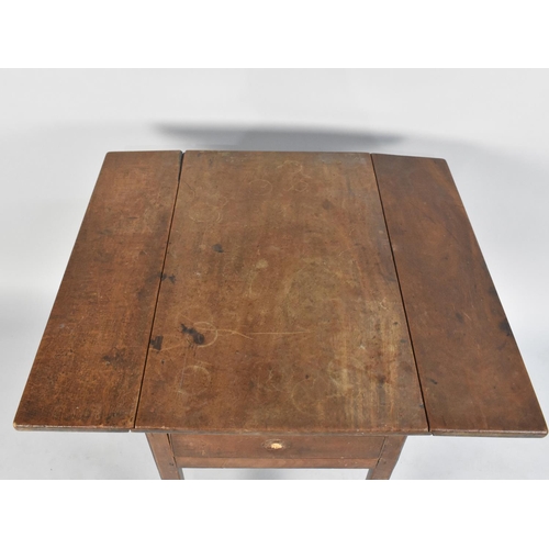 217 - A 19th Century Drop Leaf Mahogany Pembroke Table, 76cms Wide in Need of Some Restoration