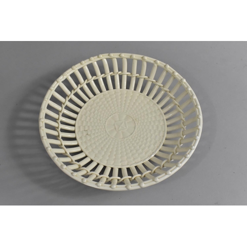 266 - A Creamware Basket Dish, 22cm Diameter