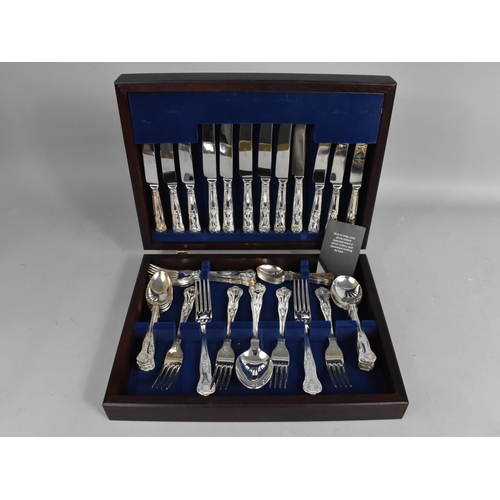 348 - A Canteen of Osborne Silver Plated Kings Pattern Cutlery