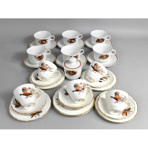 377 - A Collection of Various Tea Sets to Comprise Large Victoria China Service, Floral Decorated, Pheasan... 