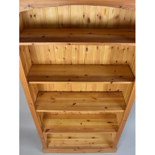 404 - A Modern Pine 5 Shelf Open Bookcase, 93cms Wide