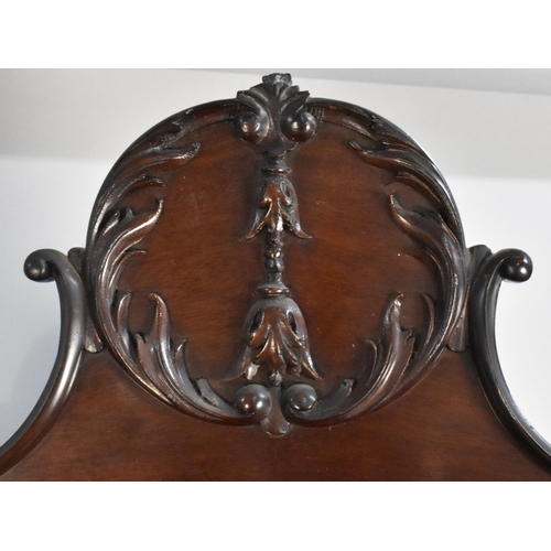 406 - An Edwardian Mahogany Mirror Back Chiffonier, Breakfront Base Section with Carved Panelled Door to C... 