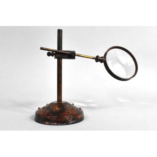 42 - A Reproduction Desktop Adjustable Magnifying Glass on Stand