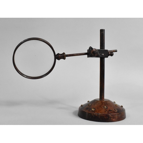 42 - A Reproduction Desktop Adjustable Magnifying Glass on Stand