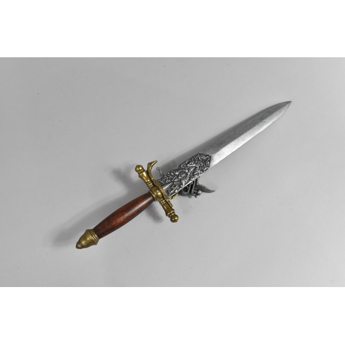 448 - A Replica of an 18th Century French Flintlock Dagger Pistol