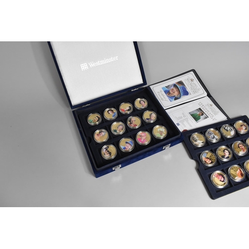 456 - A Boxed Set of 24 Photographic Coins Celebrating the Queen's 90th Birthday, with Certificates