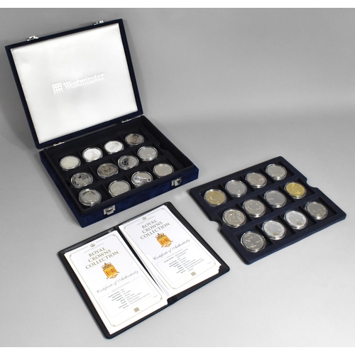 457 - A Cased Queen Elizabeth Royal Crown Collection by Westminster Mint, 24 Coins with Certificates of Au... 