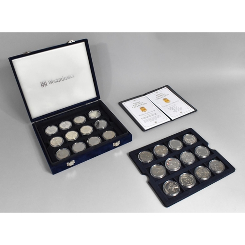 458 - A Cased Queen Elizabeth Royal Crown Collection by Westminster Mint, 24 Coins with Certificates of Au... 