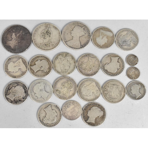 472 - A Collection of Twenty Victorian Silver Coins, most Rubbed