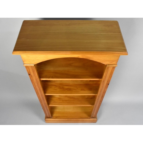 50 - A Modern Pine Three Shelf Open Bookcase, 61cms Wide and 120cms High