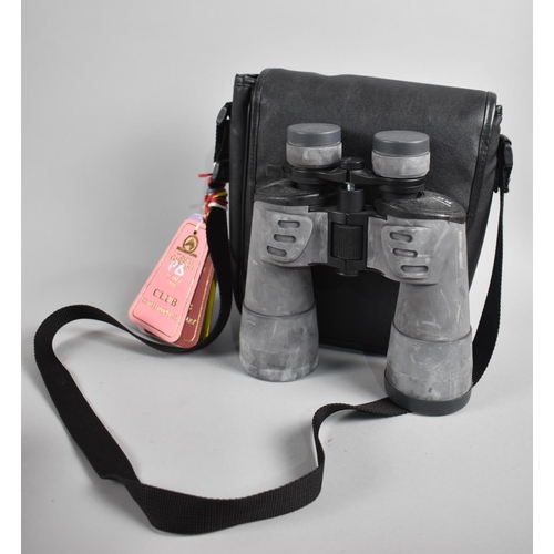 126 - A Pair of Chinon 10-50x60RB Zoom Binoculars with Carrying Case