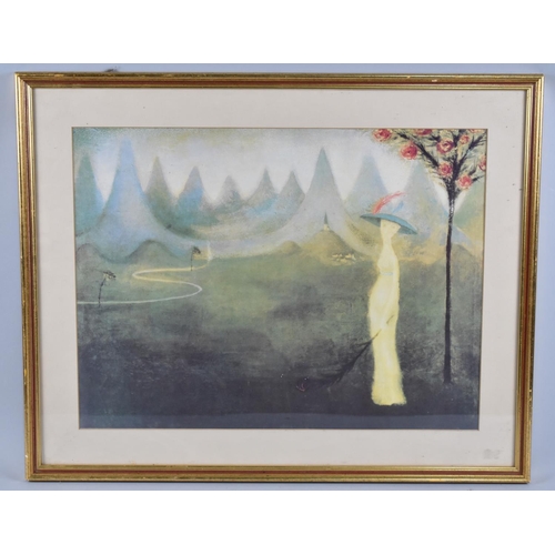 143 - A Framed Print, Valley of Sorrow by Jan Zezzavy, 1907, 50x38cms