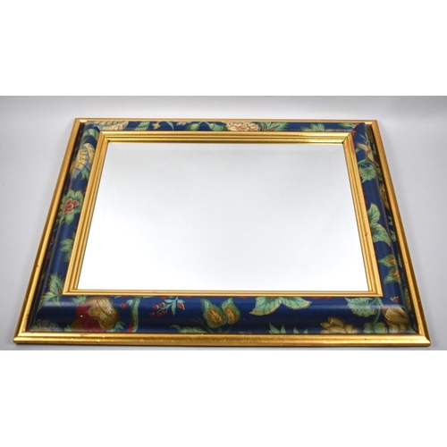 176 - A Modern Cushion Framed Rectangular Wall Mirror, 54x44cms Overall