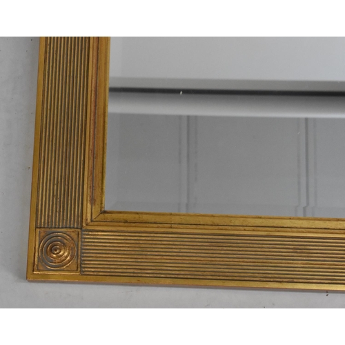 201 - A Modern Gilt Framed Rectangular Wall Mirror, 109x79cms