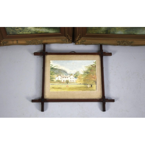 202 - A Framed Colonial Watercolour and Two Gilt Framed Prints