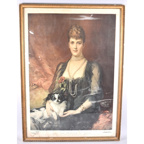 230 - A Large Framed Edwardian Print, The Princess of Wales after Luke Fildes, 53x75cms