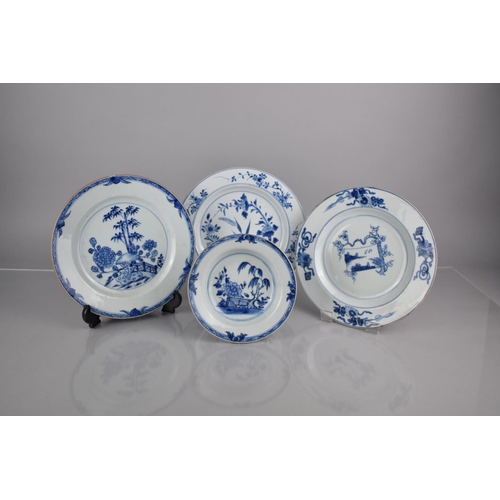 251 - A Collection Of 18th Century Qing Period Blue and White Chinese Porcelain Plates to Comprise One Pla... 