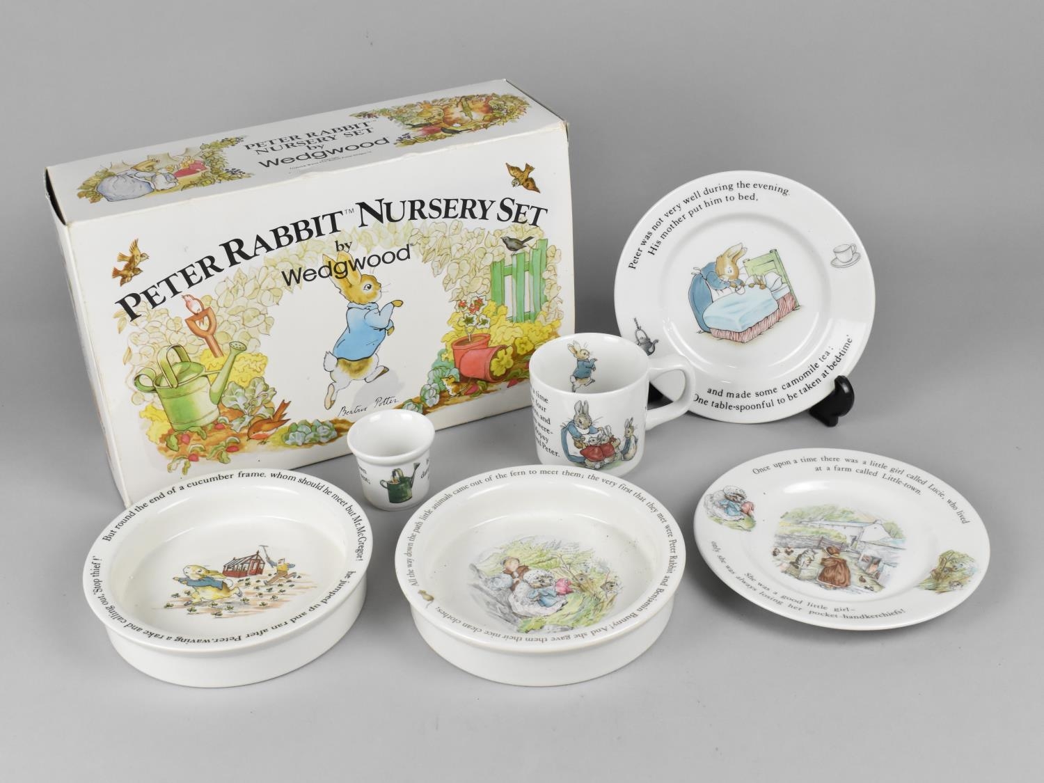 A Collection of Wedgwood Peter Rabbit Children's China to Include