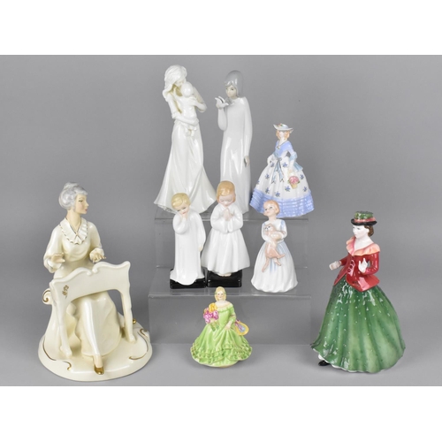 292 - A Collection of Various Ceramic Figures to Comprise Royal Doulton Darling, Bedtime, Musicale, My Fir... 