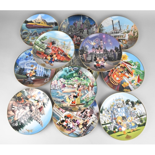 301 - A Set of Twelve Bradford Exchange Disneyland's 40th Anniversary Plates, with Certificates