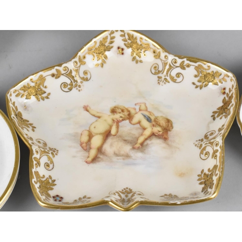 331 - A Collection of Various Ceramics to Comprise Shaped Jewelled Dish with Hand Painted with Cherubs and... 