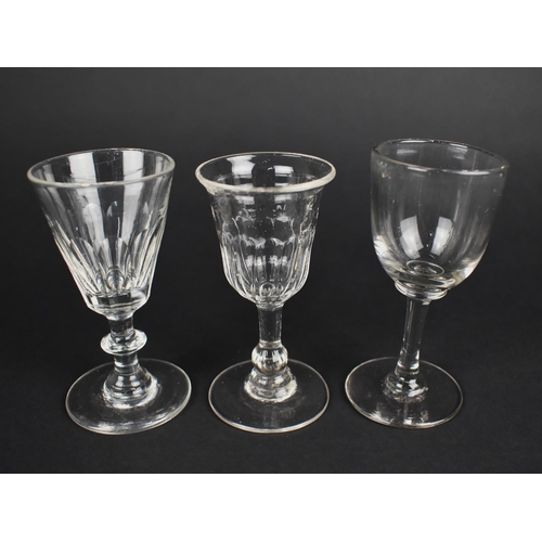 366 - Three Various 19th Century Drinking Glasses, Tallest 11.5cm high