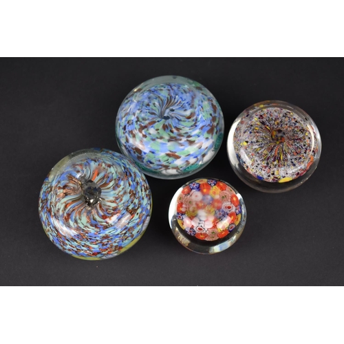 368 - Four Various Millefiori Glass Paperweights