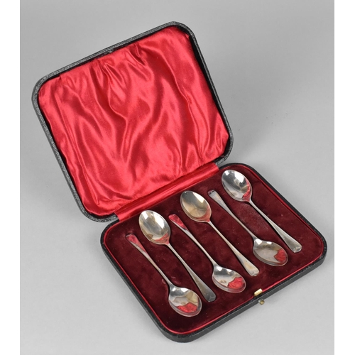 386 - A Cased Set of Six Silver Teaspoons