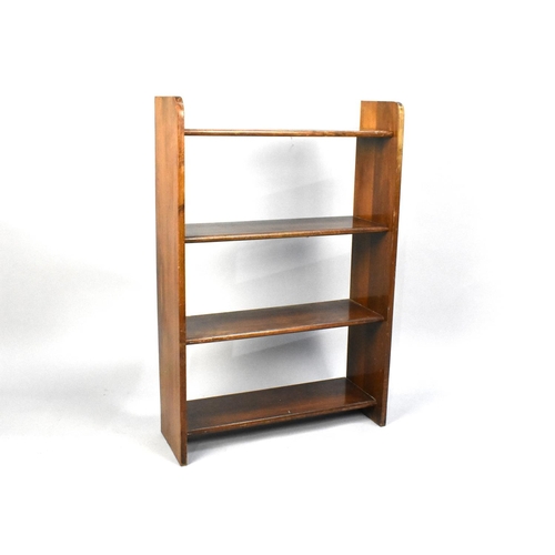 480 - An Edwardian Galleried Open Bookcase, 60cms Wide