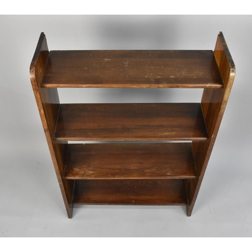 480 - An Edwardian Galleried Open Bookcase, 60cms Wide