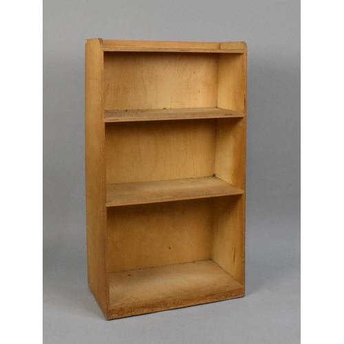 481 - A Plywood Waterfall Open Bookcase, 51cms Wide