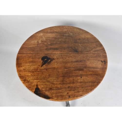 495 - A 19th Century Mahogany Circular Topped Snap Top Tripod Table, 74cms Diameter