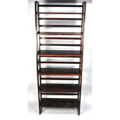 74 - A Pair of Folding Three Shelf Units, 71cms Wide