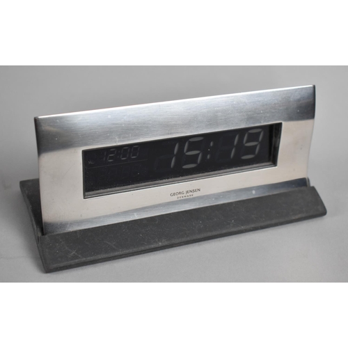 94 - A Modern Desktop Digital Clock by Georg Jensen, 16cms Wide