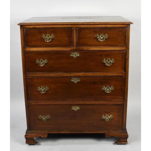 117 - An Edwardian Mahogany Chest of Two Short and Three Graduated Long Drawers, 67cms Wide