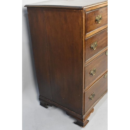 117 - An Edwardian Mahogany Chest of Two Short and Three Graduated Long Drawers, 67cms Wide