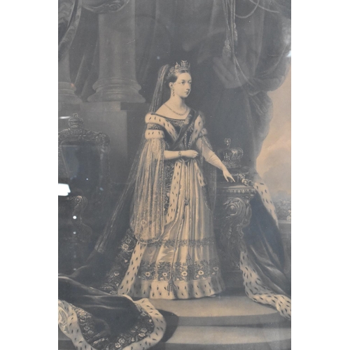 179 - A Framed Engraving, Young Queen Victoria After Aglio, 42x55cms