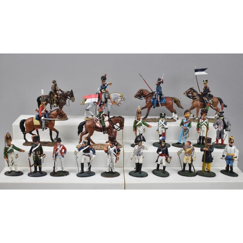 185 - A Collection of Various Del Prado Painted Metal Soldier and Cavalry Figures