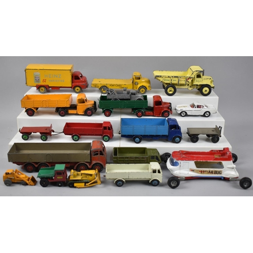 187 - A Collection of Various Vintage Playworn Diecast Lorries and Vehicles