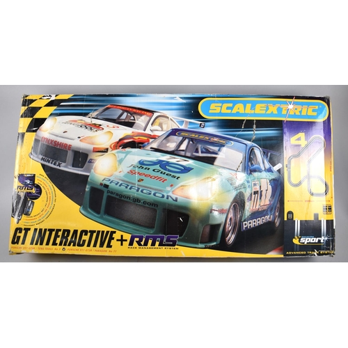 198 - A Scalextric RMS Racing Car Set with Two Cars and Some Extra Track